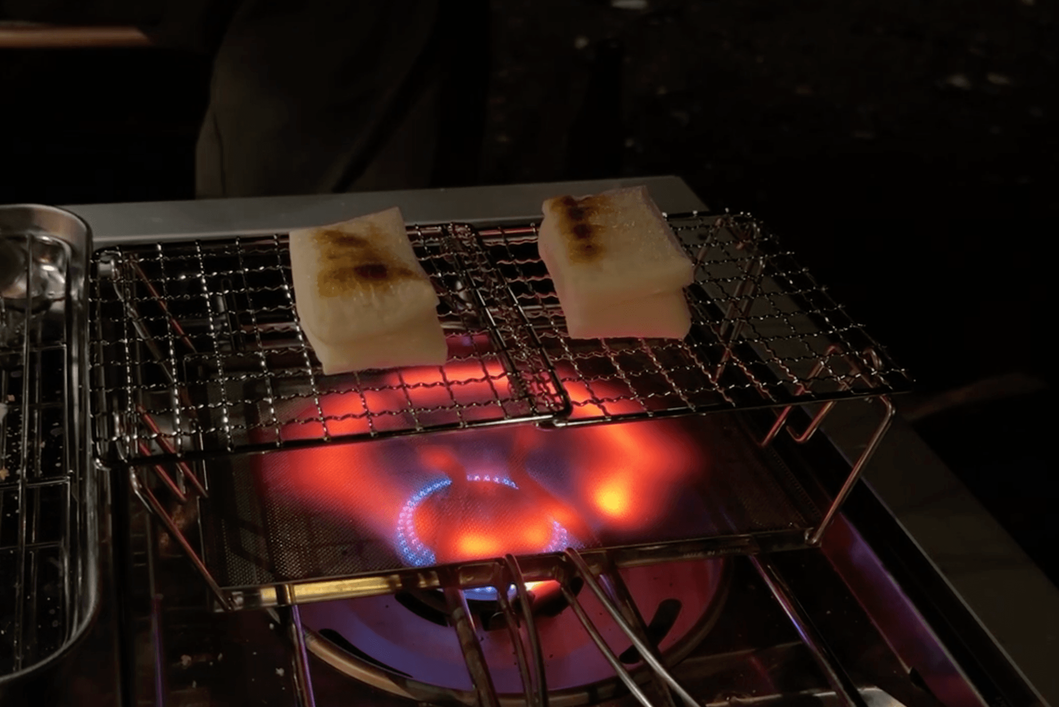 Mochi Grill on Fire