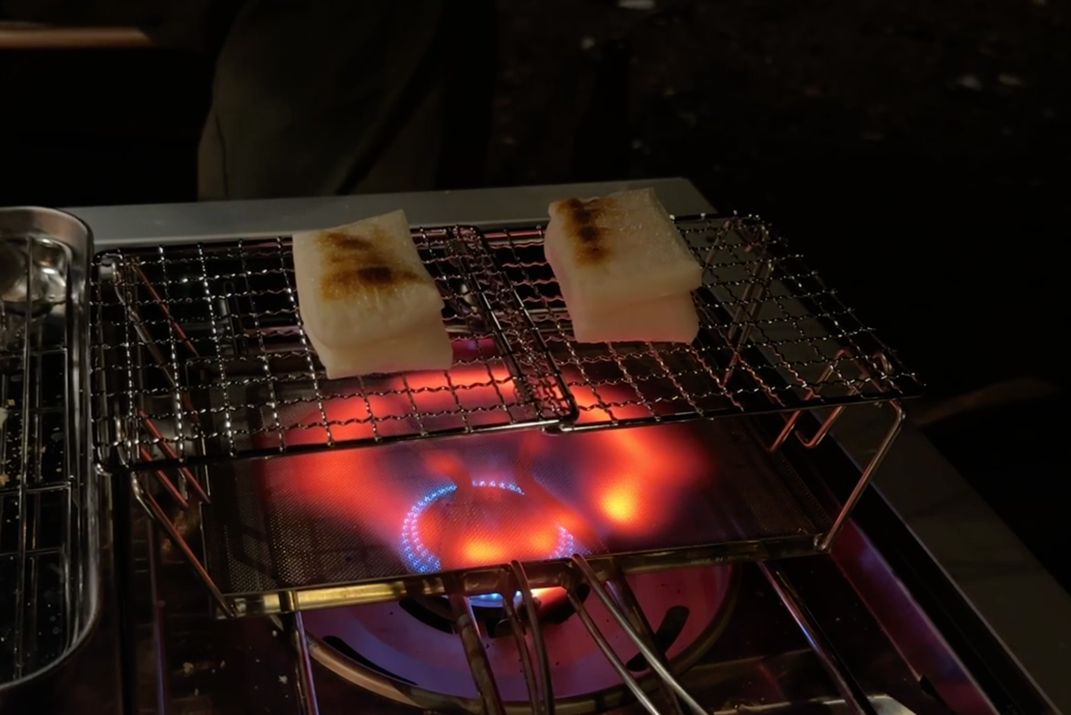 Mochi Grill on Fire