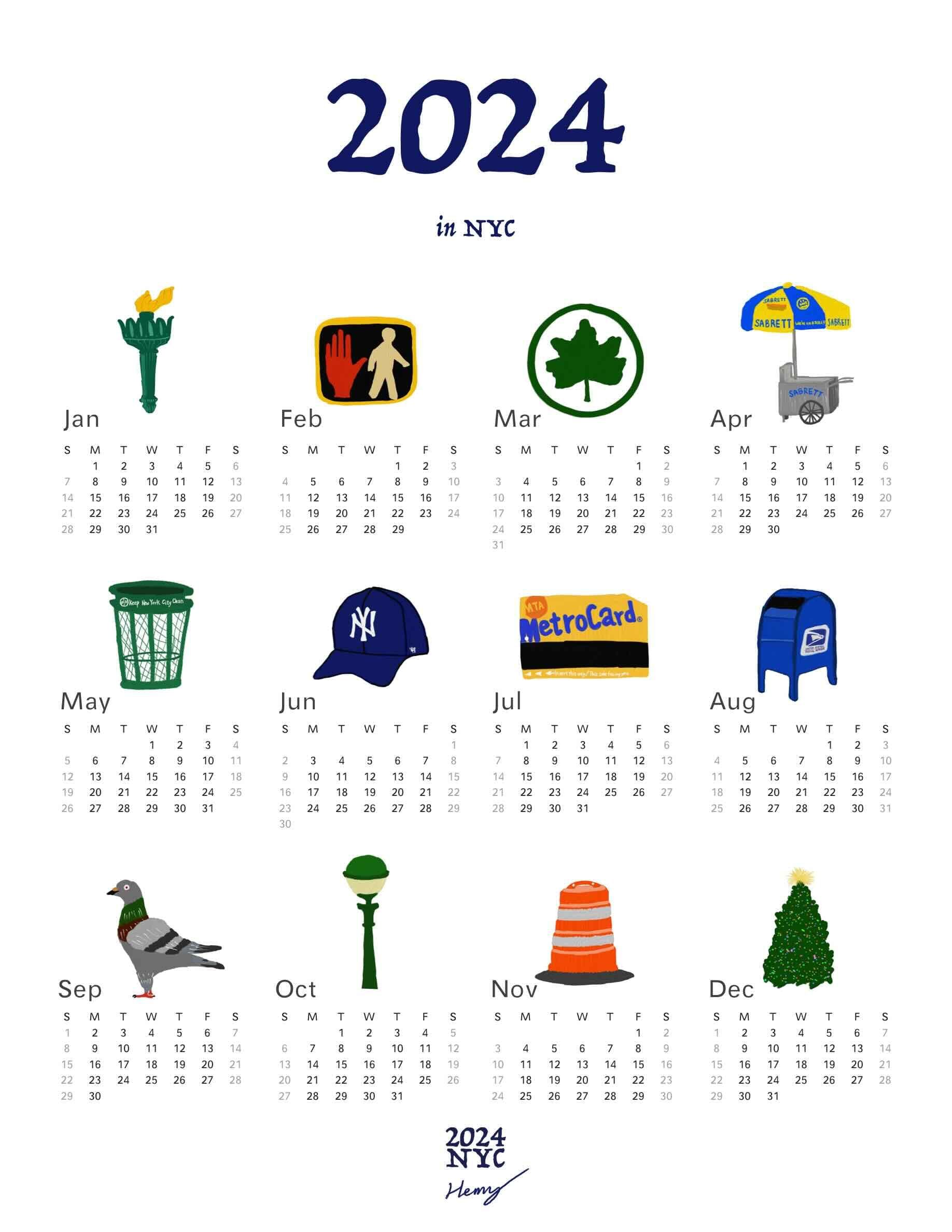 NYC 2024 Calendar
